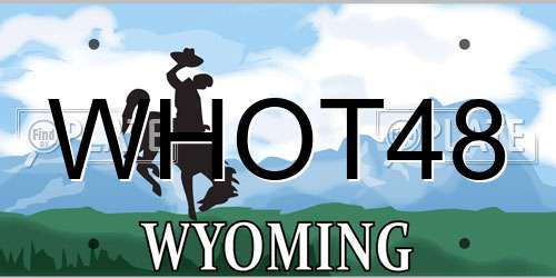 WHOT48 Wyoming License Plate