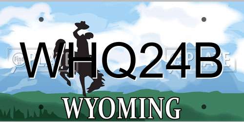 WHQ24B Wyoming License Plate