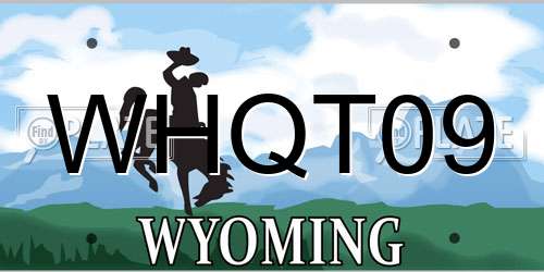 WHQT09 Wyoming License Plate