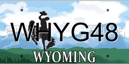 WHYG48 Wyoming License Plate