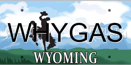 WHYGAS Wyoming License Plate