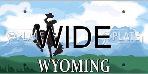 WIDE Wyoming License Plate