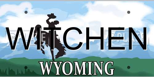 WITCHEN Wyoming License Plate