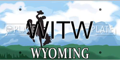 WITW Wyoming License Plate