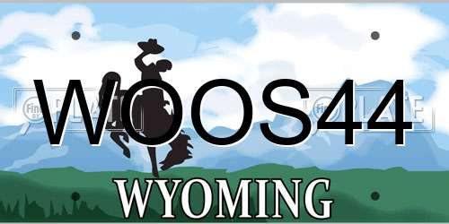 WOOS44 Wyoming License Plate