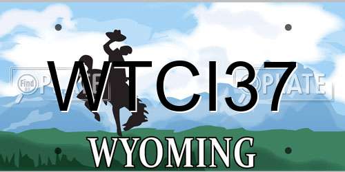 WTCI37 Wyoming License Plate