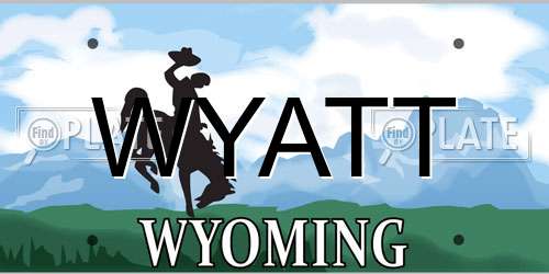 WYATT Wyoming License Plate