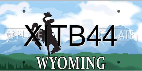 XITB44 Wyoming License Plate
