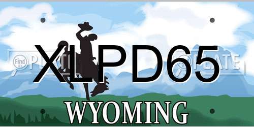 XLPD65 Wyoming License Plate