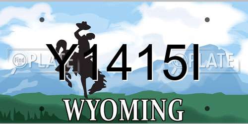 Y1415I Wyoming License Plate