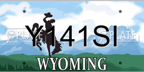 Y141SI Wyoming License Plate