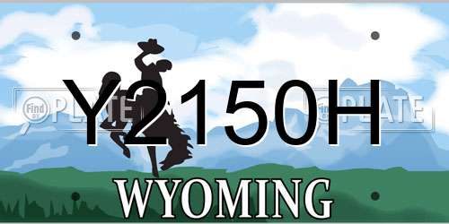 Y2150H Wyoming License Plate