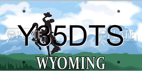 Y35DTS Wyoming License Plate