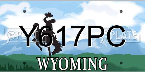 Y617PC Wyoming License Plate