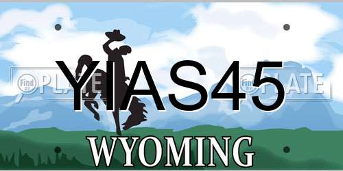 YIAS45 Wyoming License Plate