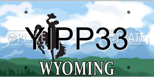 YIPP33 Wyoming License Plate