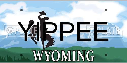 YIPPEE Wyoming License Plate