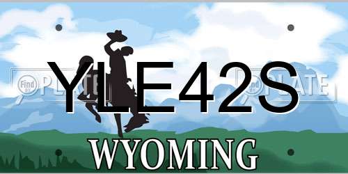 YLE42S Wyoming License Plate