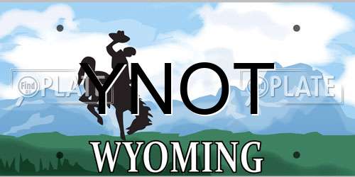 YNOT Wyoming License Plate