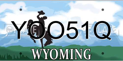 YOO51Q Wyoming License Plate