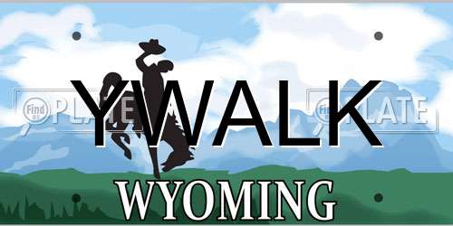 YWALK Wyoming License Plate