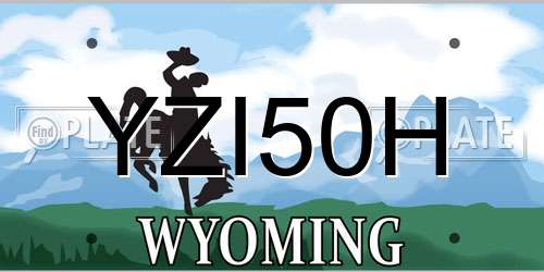 YZI50H Wyoming License Plate