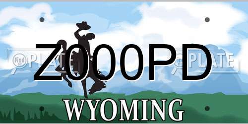 Z000PD Wyoming License Plate