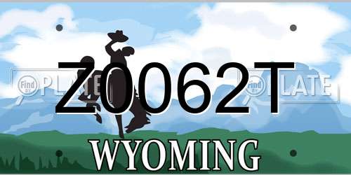Z0062T Wyoming License Plate