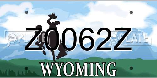 Z0062Z Wyoming License Plate