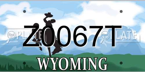 Z0067T Wyoming License Plate