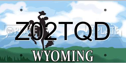 Z02TQD Wyoming License Plate