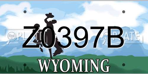 Z0397B Wyoming License Plate