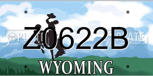 Z0622B Wyoming License Plate