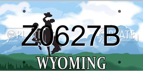 Z0627B Wyoming License Plate