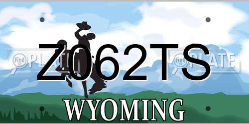 Z062TS Wyoming License Plate
