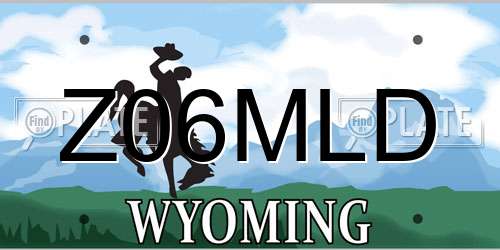 Z06MLD Wyoming License Plate