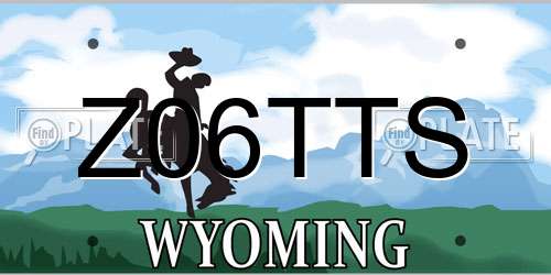 Z06TTS Wyoming License Plate