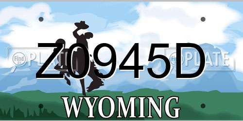 Z0945D Wyoming License Plate