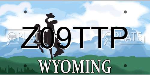 Z09TTP Wyoming License Plate