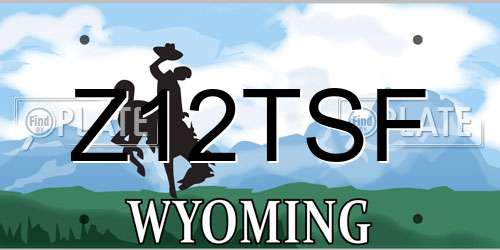 Z12TSF Wyoming License Plate