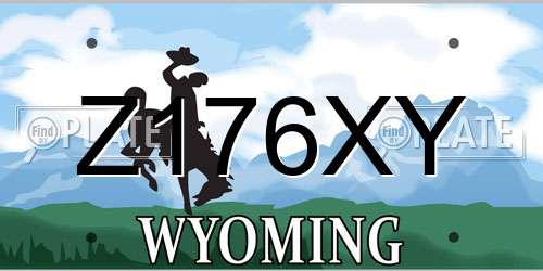 Z176XY Wyoming License Plate