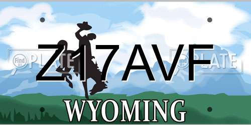 Z17AVF Wyoming License Plate