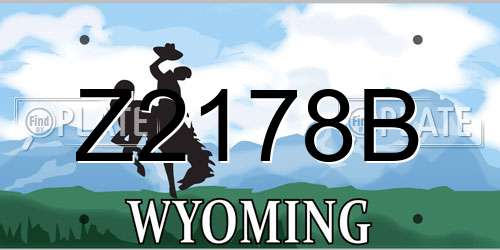 Z2178B Wyoming License Plate