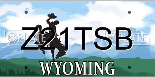 Z21TSB Wyoming License Plate