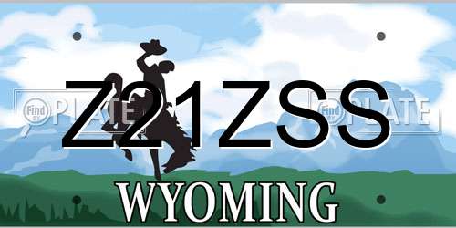 Z21ZSS Wyoming License Plate