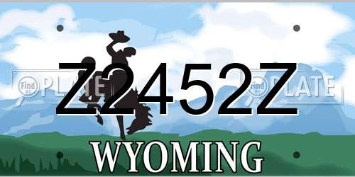 Z2452Z Wyoming License Plate