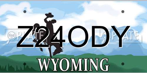 Z24ODY Wyoming License Plate
