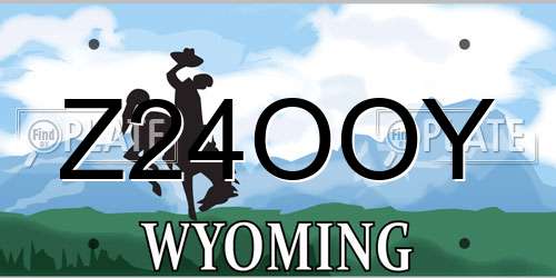 Z24OOY Wyoming License Plate