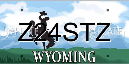 Z24STZ Wyoming License Plate