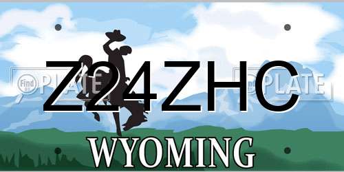 Z24ZHC Wyoming License Plate